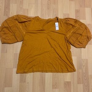 Large Loft yellow top, never worn